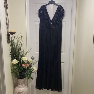 Fashion Nova Black Sequin Maxi Dress